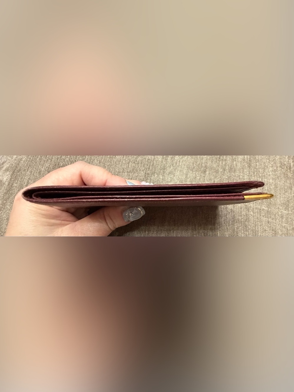 Vintage Cartier Bordeaux Calf Skin Leather Wallet - Picture 11 of 13